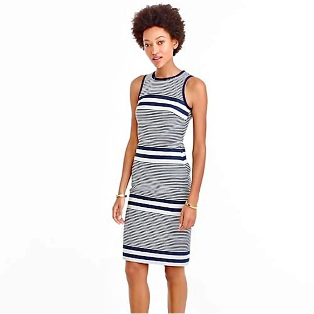 J.Crew Navy Tweed Sheath Dress